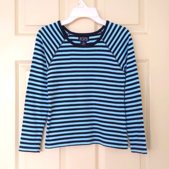 The Children's Place 100% Cotton Long sleeve top with multi color stripes. - Picture 1 of 3